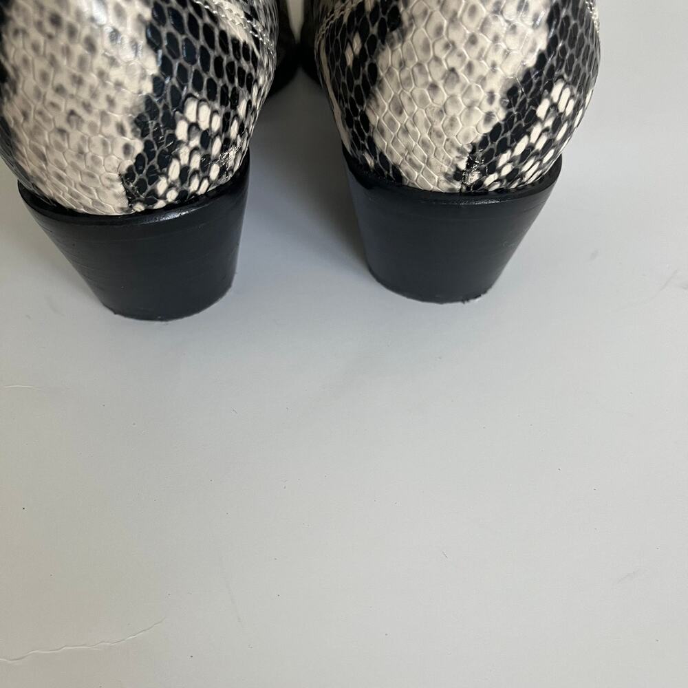 PAIGE Snake Print Ankle Boots - Picture 8 of 9